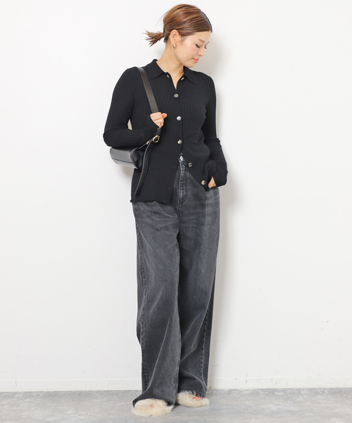 「Deuxieme Classe」 「EVERYDAY I LIKE.」加工デニムパンツ 38 チャコールグレー レディース_画像7