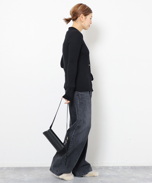 「Deuxieme Classe」 「EVERYDAY I LIKE.」加工デニムパンツ 38 チャコールグレー レディース_画像8