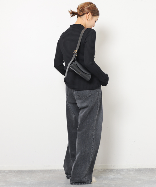 「Deuxieme Classe」 「EVERYDAY I LIKE.」加工デニムパンツ 38 チャコールグレー レディース_画像9