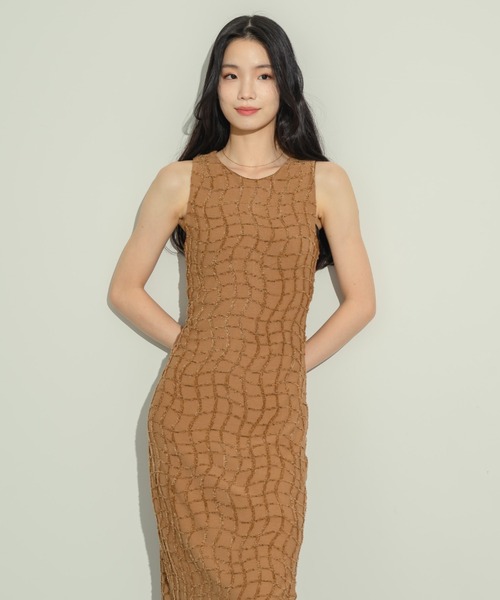 ワッフルペンシルドレス NEUNA ヌナ ワンピース NEUNA（ヌナ） ワンピース ワッフルペンシルドレス : ZOZOTOWN Yahoo