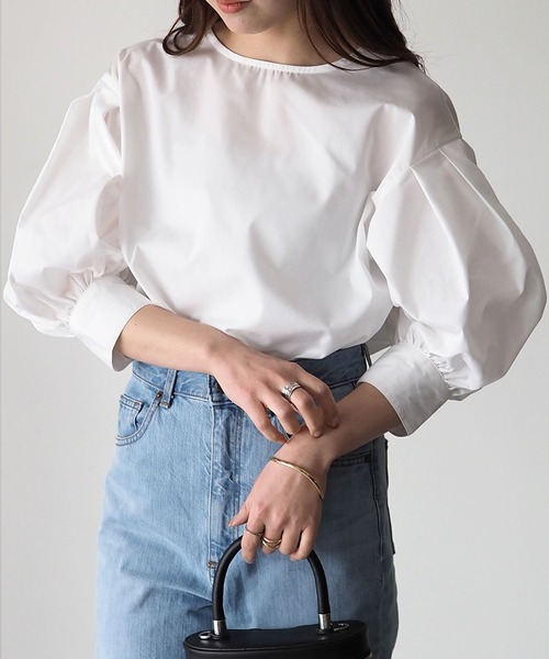 「Riberry」 7分袖ブラウス MEDIUM オフホワイト レディース_画像2
