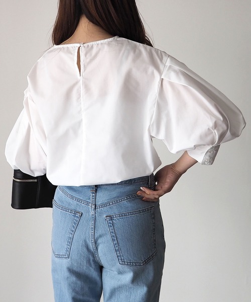 「Riberry」 7分袖ブラウス MEDIUM オフホワイト レディース_画像7