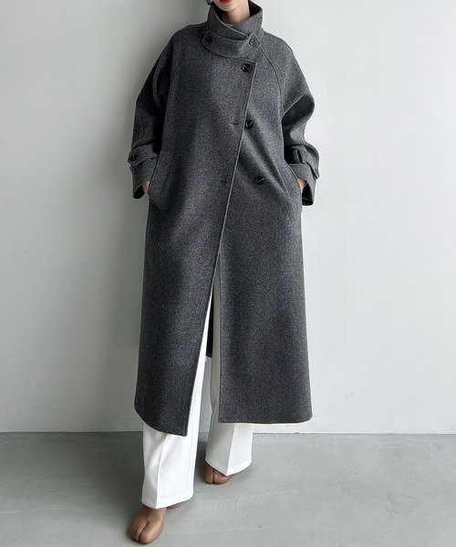 Meiru ステンカラーコート コート 3wayカラーロングコート レディース