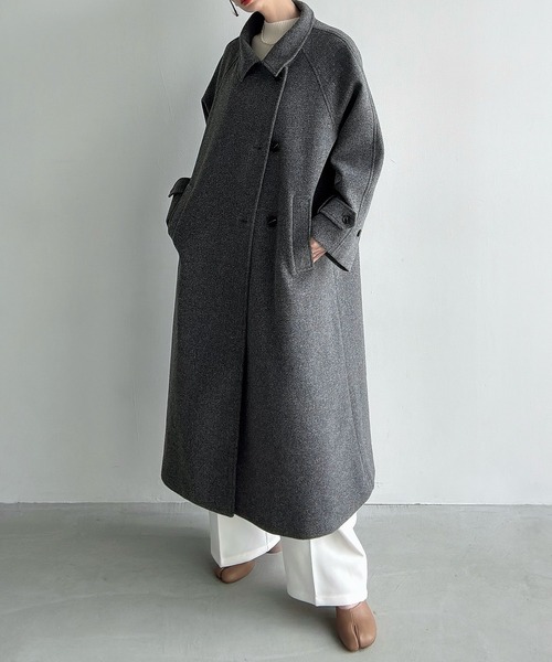 Meiru ステンカラーコート コート 3wayカラーロングコート レディース