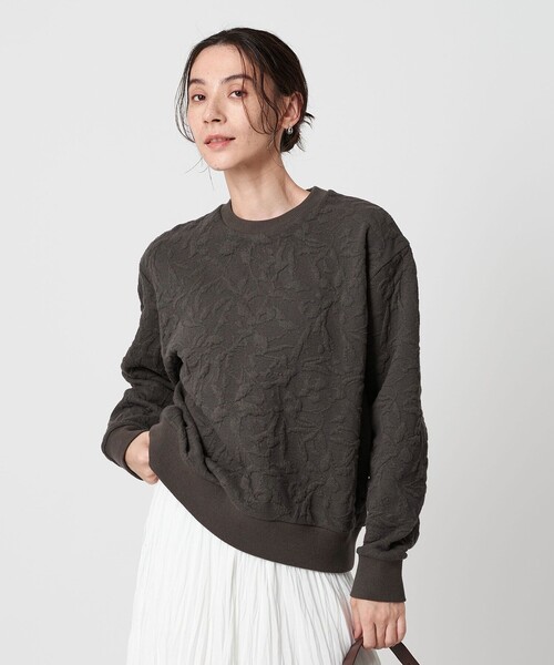 新品　ボタニカルジャカード プルオーバー　トレーナー　スウェット　日本製 UNITED ARROWS LTD. OUTLET｜ボタニカルジャガード プルオーバー