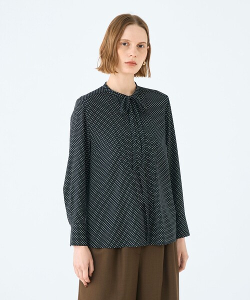 Ballsey（ボールジィ） ブラウス シャツ ミニドットプリント スリム
