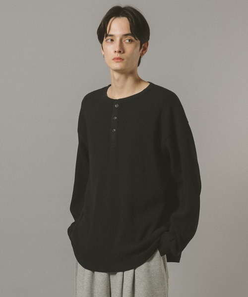 RAGEBLUE（レイジブルー） ヘンリーネック tシャツ ワッフル/ビッグ