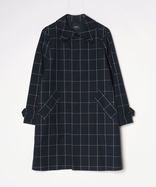 A.P.C. ウールコート　ネイビー A.P.C.（アーペーセー） コート 38 ネイビー レディース : ZOZOTOWN