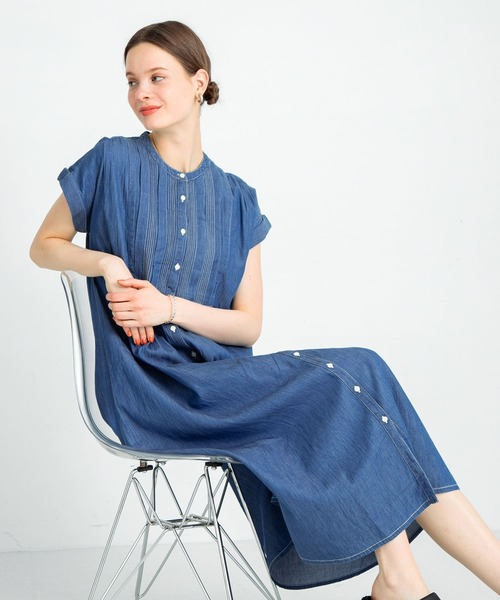 「URBAN RESEARCH Sonny Label」 半袖ワンピース FREE インディゴブルー レディース_画像2