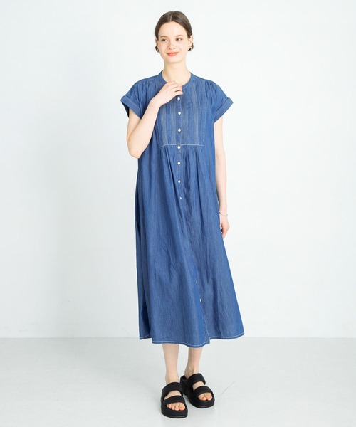 「URBAN RESEARCH Sonny Label」 半袖ワンピース FREE インディゴブルー レディース_画像9