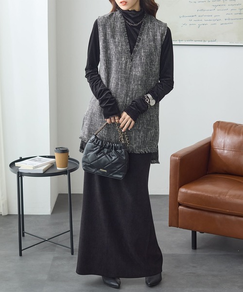 AURALEE size1　ウール100% チャコール　ロングスカート　S〜M AURALEE size1 ウール100% チャコール ロングスカート S〜M 【公式通販】