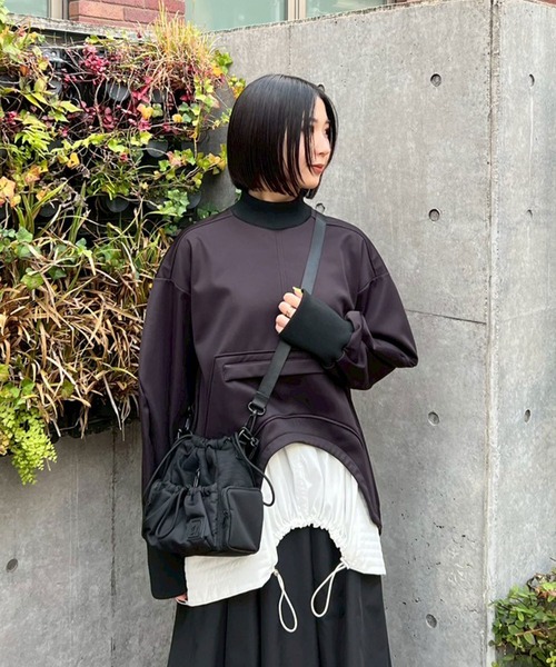 UN3D.（アンスリード） tシャツ ROUND HEM 3LAYER FLEECE TOP