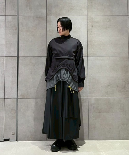 UN3D.（アンスリード） tシャツ ROUND HEM 3LAYER FLEECE TOP