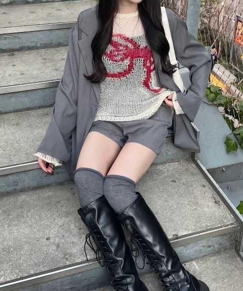 「nemne store」 テーラードジャケット SMALL アイボリー レディース_画像6