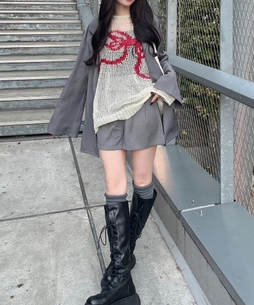 「nemne store」 テーラードジャケット SMALL アイボリー レディース_画像7