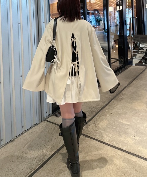 「nemne store」 テーラードジャケット SMALL アイボリー レディース_画像9