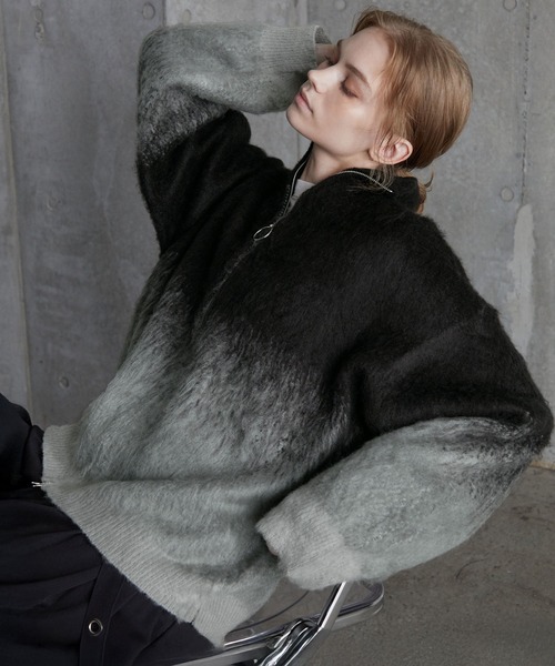 SERACE セーター ニット 「SERACE」Loose shaggy gradation drivers