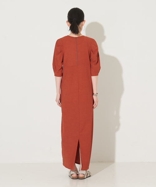 「NOMINE」 半袖ワンピース フリー ブラック レディース_画像5