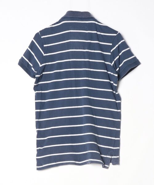 「RUEHL No.925」 ボーダー柄半袖ポロシャツ - ブルー メンズ_画像2
