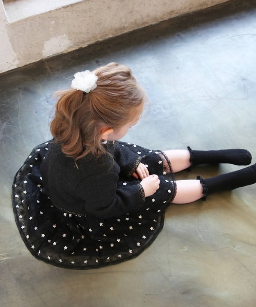 「Rora」 「KIDS」ノーカラージャケット 140 ブラック キッズ_画像2