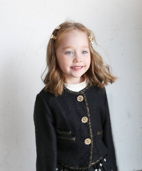 「Rora」 「KIDS」ノーカラージャケット 140 ブラック キッズ_画像5