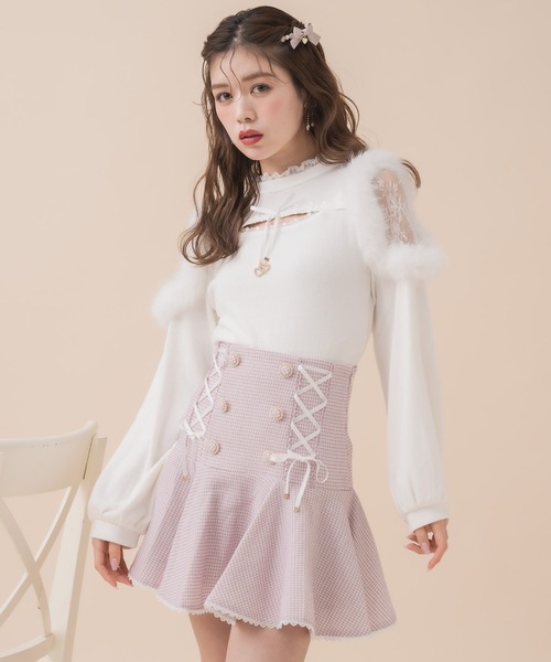 ROJITA ロジータ ファーショルダートップス クチュールバイロジータ tシャツ ファーショルダートップス レディース
