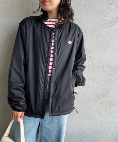 DANTONダントン]ナイロンタフタ ノーカラーインナーダウンジャケット