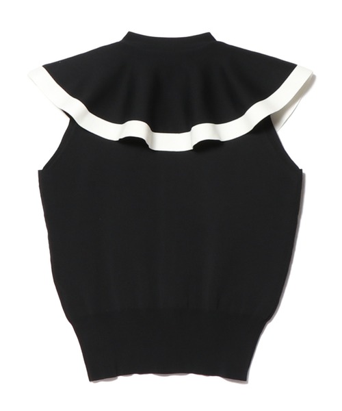 「ESTNATION」 ノースリーブニット FREE ネイビー レディース_画像9