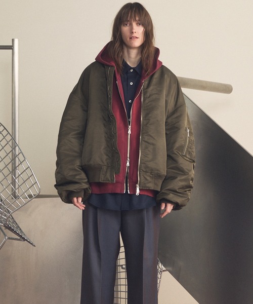 MAISON SPECIAL MA-1ボンバージャケット ブラウン　0 MAISON SPECIAL（メゾンスペシャル） ma1 ma-1 「UNISEX」Prime-Over