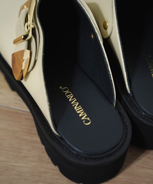 「CAMINANDO」 フラットサンダル 7 アイボリー レディース_画像5