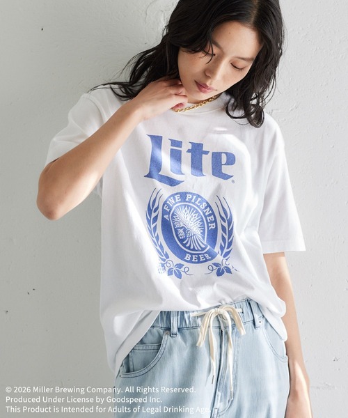 GOOD ROCK SPEED Miller LITE Tシャツ/ブルー GOOD ROCK SPEED（グッドロックスピード） tシャツ GOOD ROCK SPEED