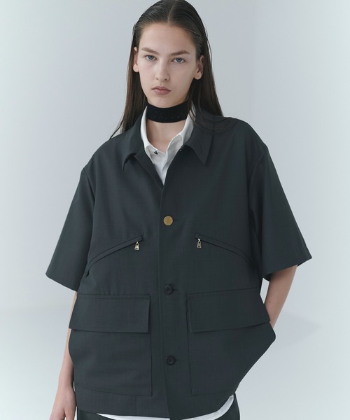 シャツ Dry Gabardine Double Pocket Short Sleeve Jacket メンズ レディースの画像