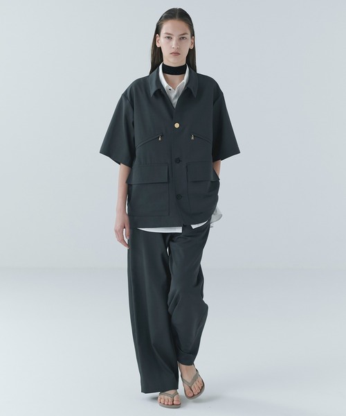 シャツ Dry Gabardine Double Pocket Short Sleeve Jacket メンズ レディースの画像