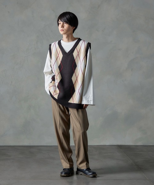 「Nilway」 スラックス LARGE チャコール メンズ_画像3