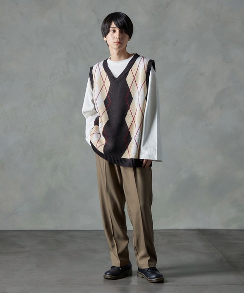 「Nilway」 スラックス LARGE チャコール メンズ_画像6