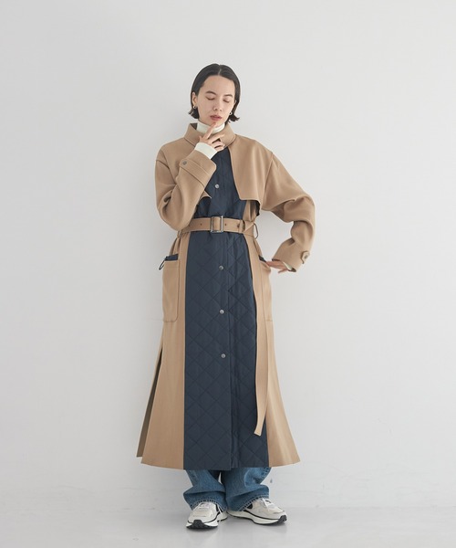 「CITY TOKYO」 ステンカラーコート 1 ダークグレー レディース_画像9