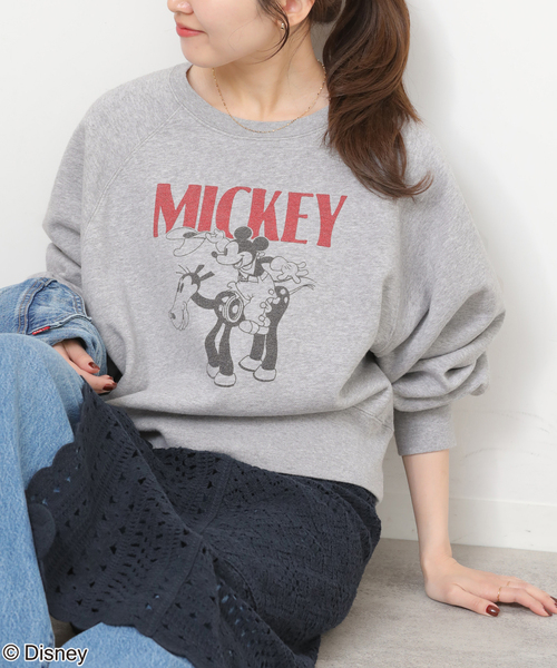 グッドロックスピード MICKEY MOUSEスウェット トレーナー グレー GOOD ROCK SPEED (グッドロックスピード) ミッキースウェット | B'2nd