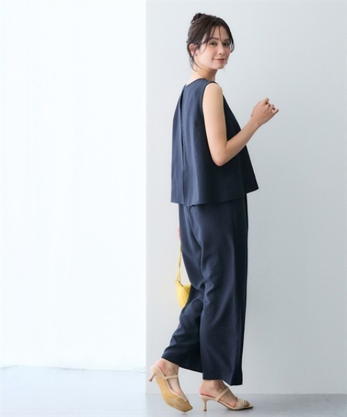 7days Life Styling uvカット サロペット オーバーオール 麻調合繊 