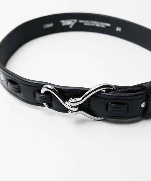 「TORY LEATHER」 ベルト 32inch ブラック メンズ_画像2