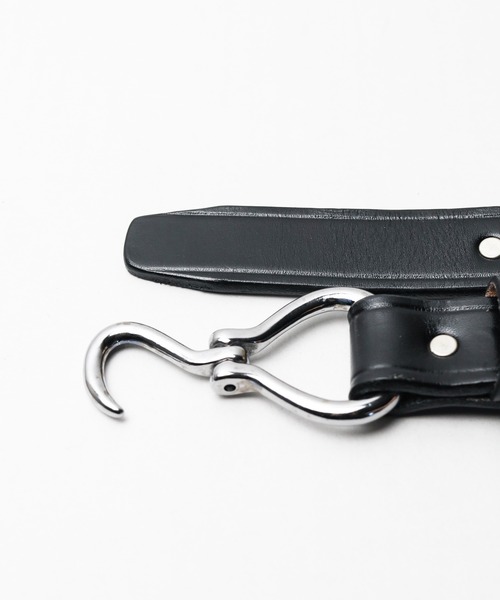 「TORY LEATHER」 ベルト 32inch ブラック メンズ_画像4