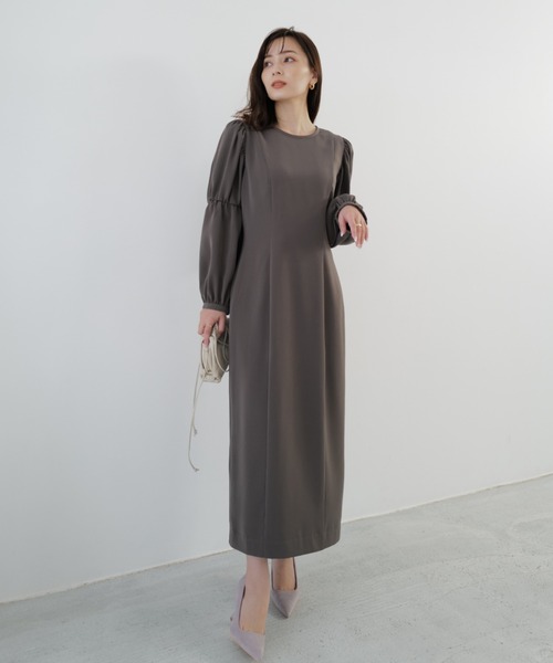 「anuans」 長袖ワンピース SMALL アイボリー レディースの画像
