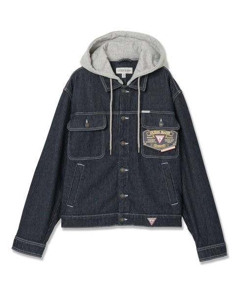 デニムジャケット gジャン GUESS JEANS Cropped Trucker Jacket 