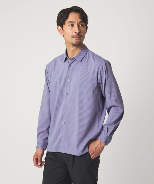 今期　未使用 ラベンダー色シャツ フェリシモ「THREE FIFTY STANDARD［スリー フィフティー スタンダード