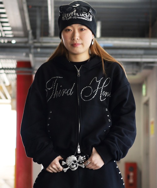 ATMARK パーカー 「3サイズ展開 / UNISEX 」ATMARK THラインストーン