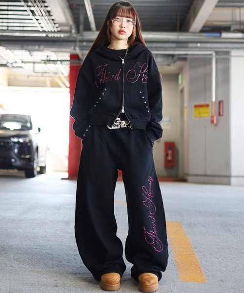 ATMARK パーカー 「3サイズ展開 / UNISEX 」ATMARK THラインストーン