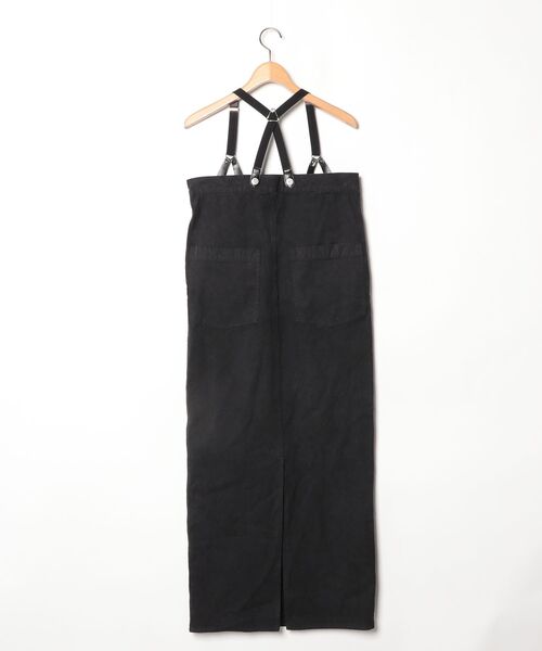 Curensology プリーツサロペット ロング丈 ブラック 大人サロペット Curensology（カレンソロジー）の「プリーツサロペット（）」 - WEAR