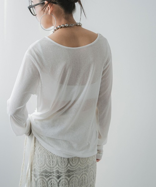 「bohmal」 長袖カットソー M～Ｌ ブルー レディース_画像4