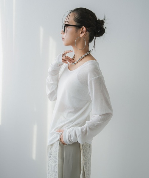 「bohmal」 長袖カットソー M～Ｌ ブルー レディース_画像5