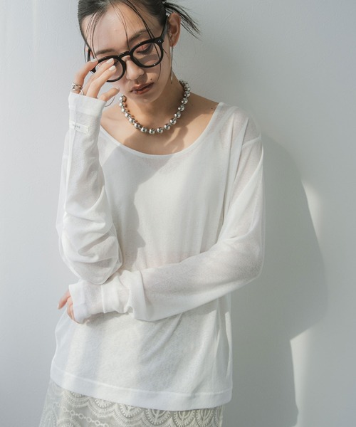 「bohmal」 長袖カットソー M～Ｌ ブルー レディース_画像7