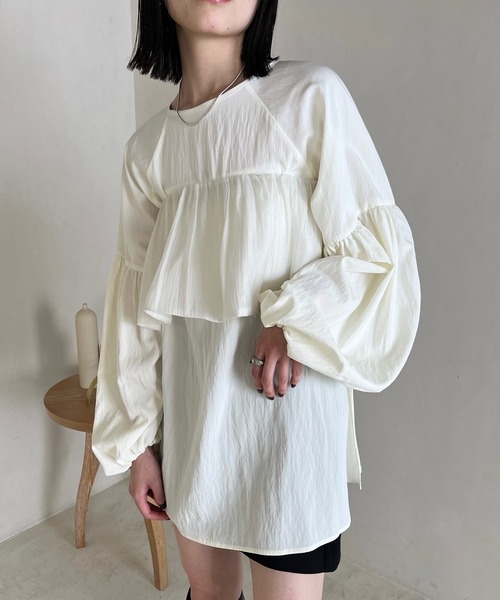 「mystic」 長袖ブラウス FREE アイボリー レディース_画像4